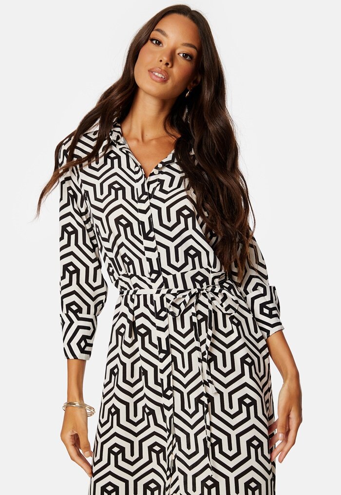 VILA Daca Sana L/S Midi Calf Shirt Dress