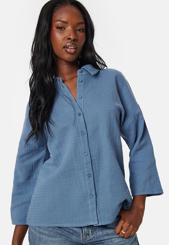 VILA Vilania button 3/4 shirt