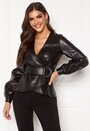 Rivalta faux leather buckle top