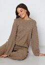 Fansley LS Cable Knit O-neck B Amphora